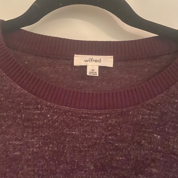 Aritzia - Wilfred - Knit T-Shirt - Burgundy - Size XS - Picture 3 of 3